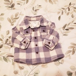 Carter's baby boy infant 3 months buffalo plaid shacket sherpa winter jacket